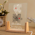 Romantic where we met night light gift for husband and wife