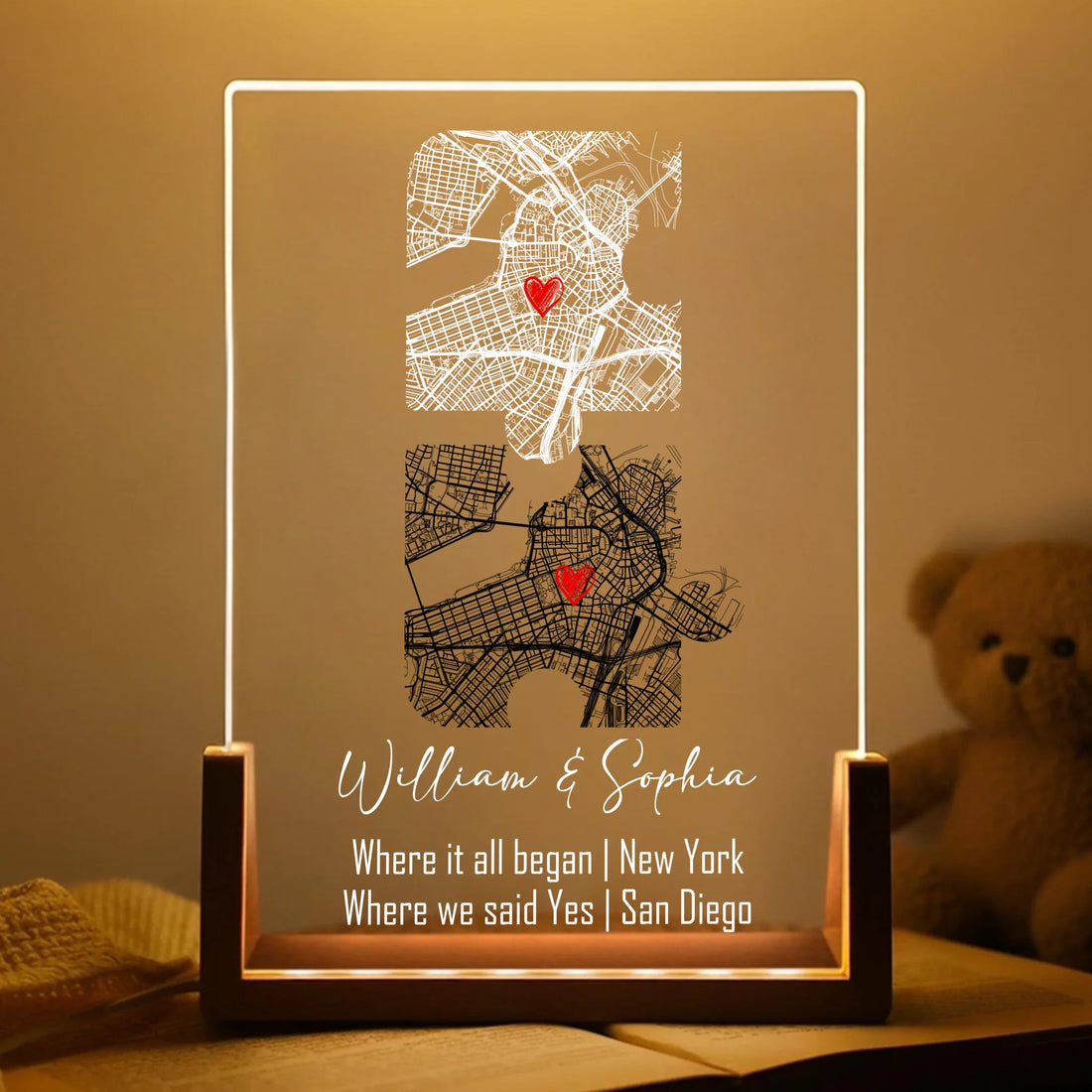 Where It All Began - Personalized Acrylic Night Light