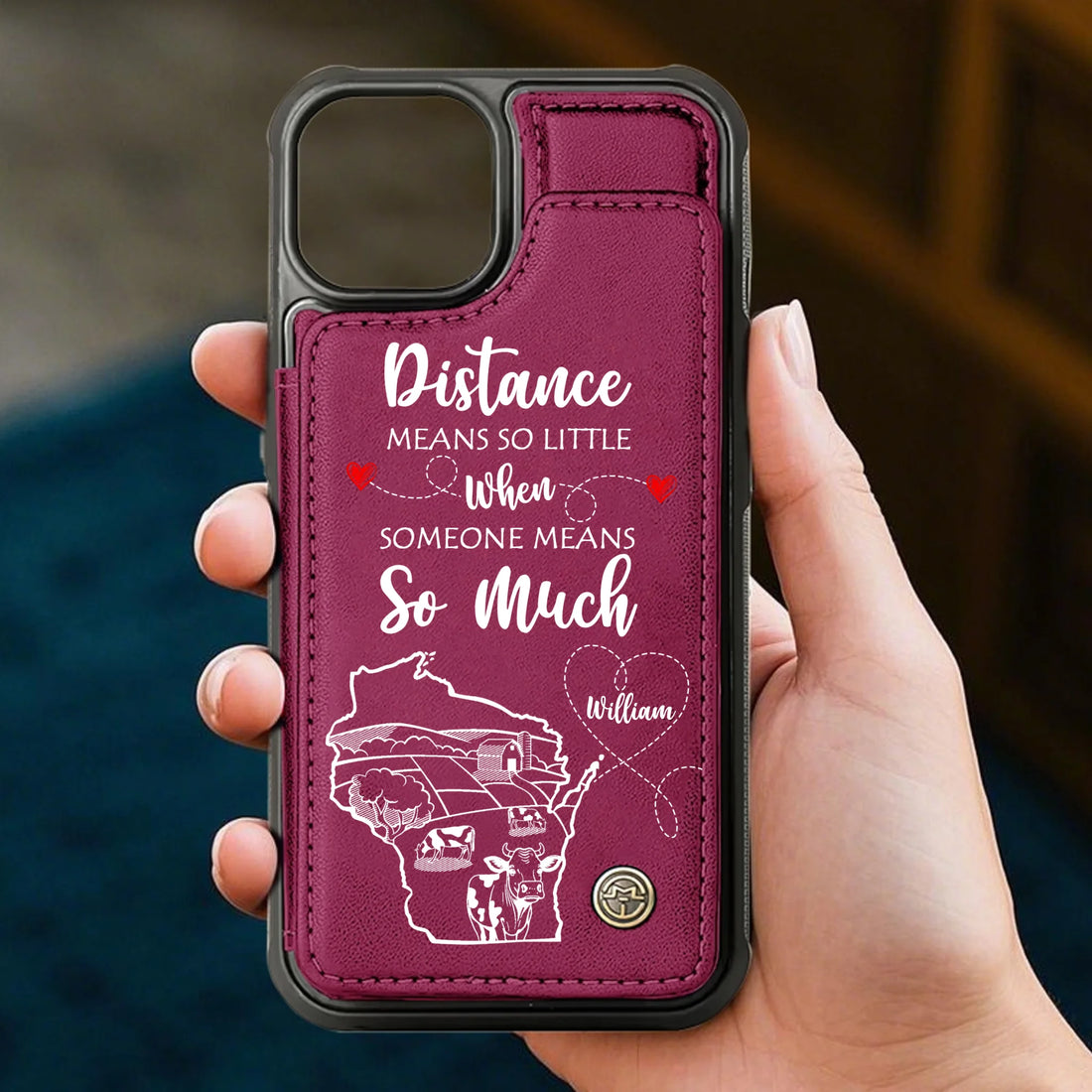 Little Distance - Personalized Leather Flip Wallet Phone Case