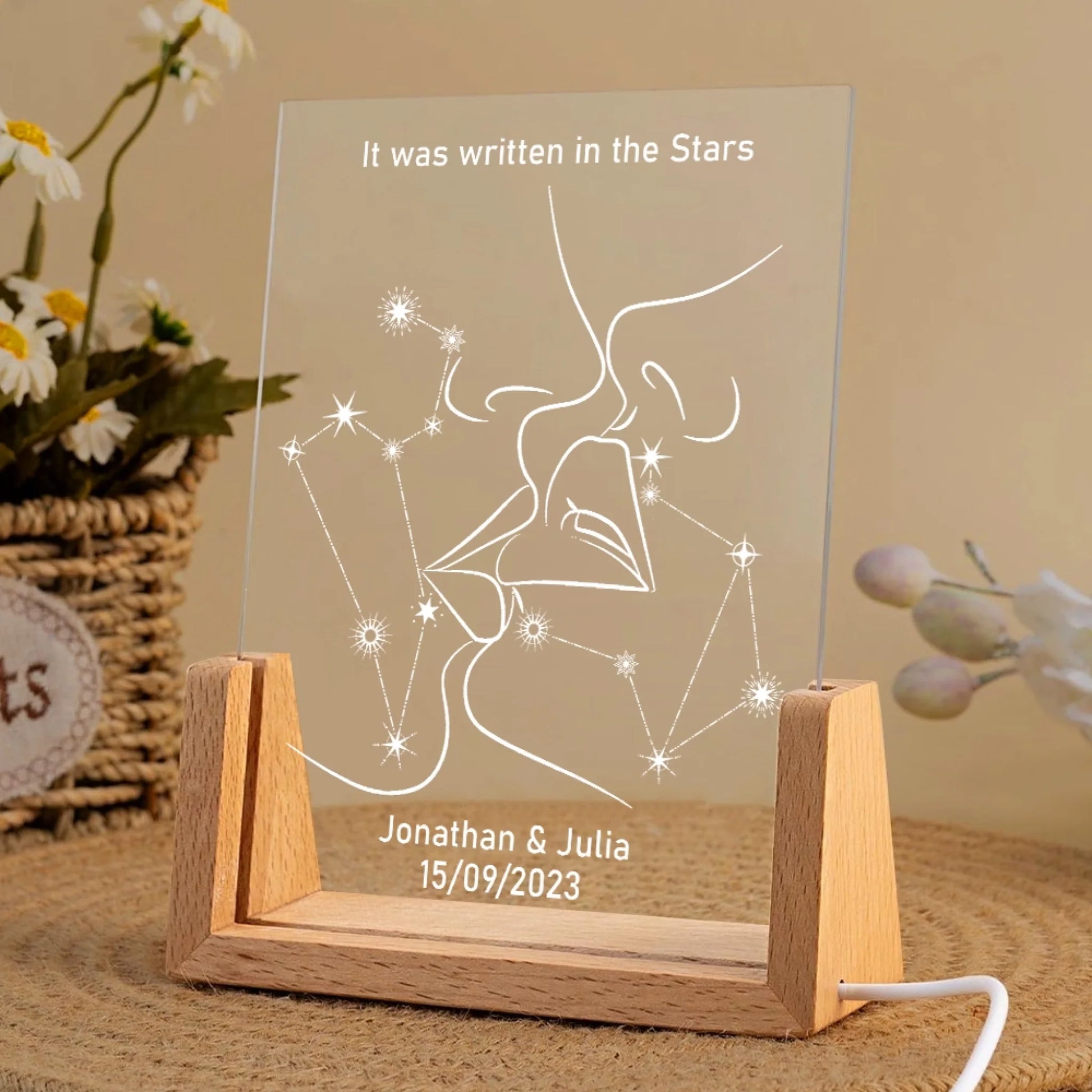 Constellation night light for couples and soulmates