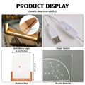 Personalized acrylic night light size chart and specifications