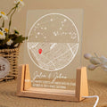 Coordinates star map LED night light romantic gift