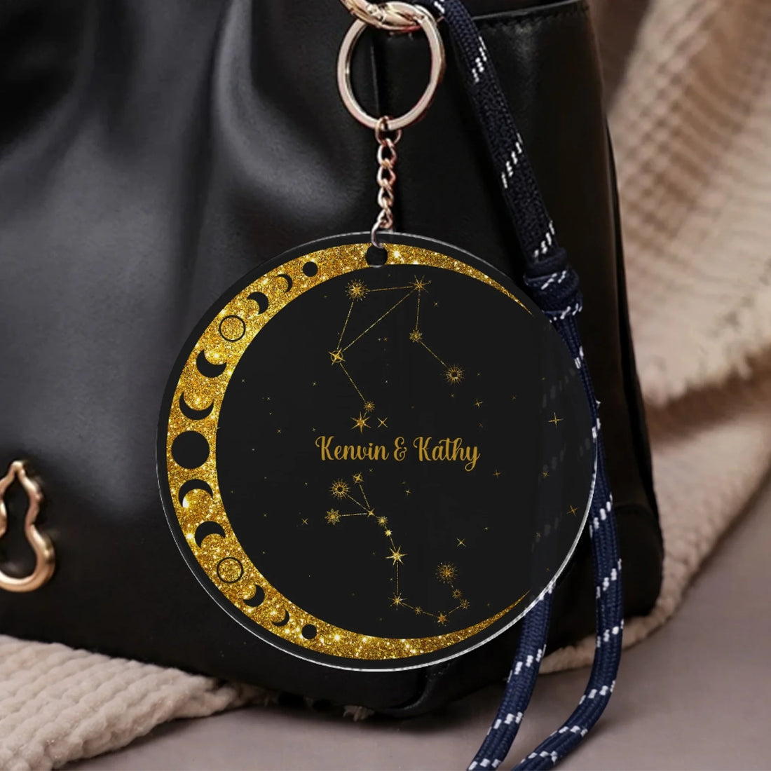 Couples constellations personalized acrylic keychain zodiac gift
