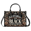 I'm Black And I'm Proud Personalized Leather Handbag