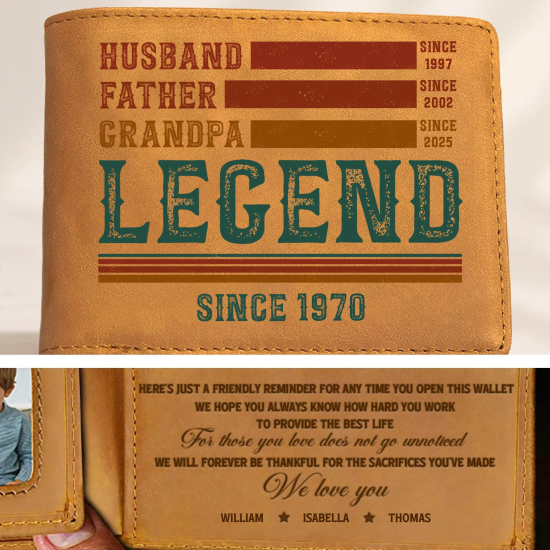 LEGEND - Personalized Men's Leather Wallet