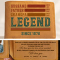 Legend personalized leather wallet gift for dad grandfather and husband