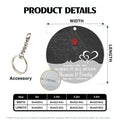 Personalized acrylic keychain size chart dimensions and specifications