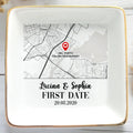 Custom Location Ring Holder Gift For Engaged Couples