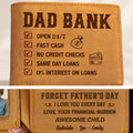 Dad Bank personalized leather wallet funny Father's Day gift for dad