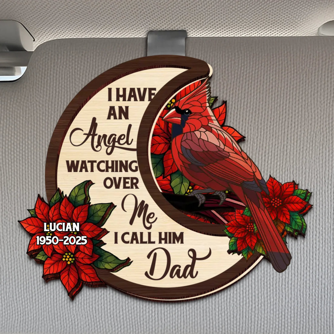 Angel Watching Over Me - Personalized Car Visor Clip