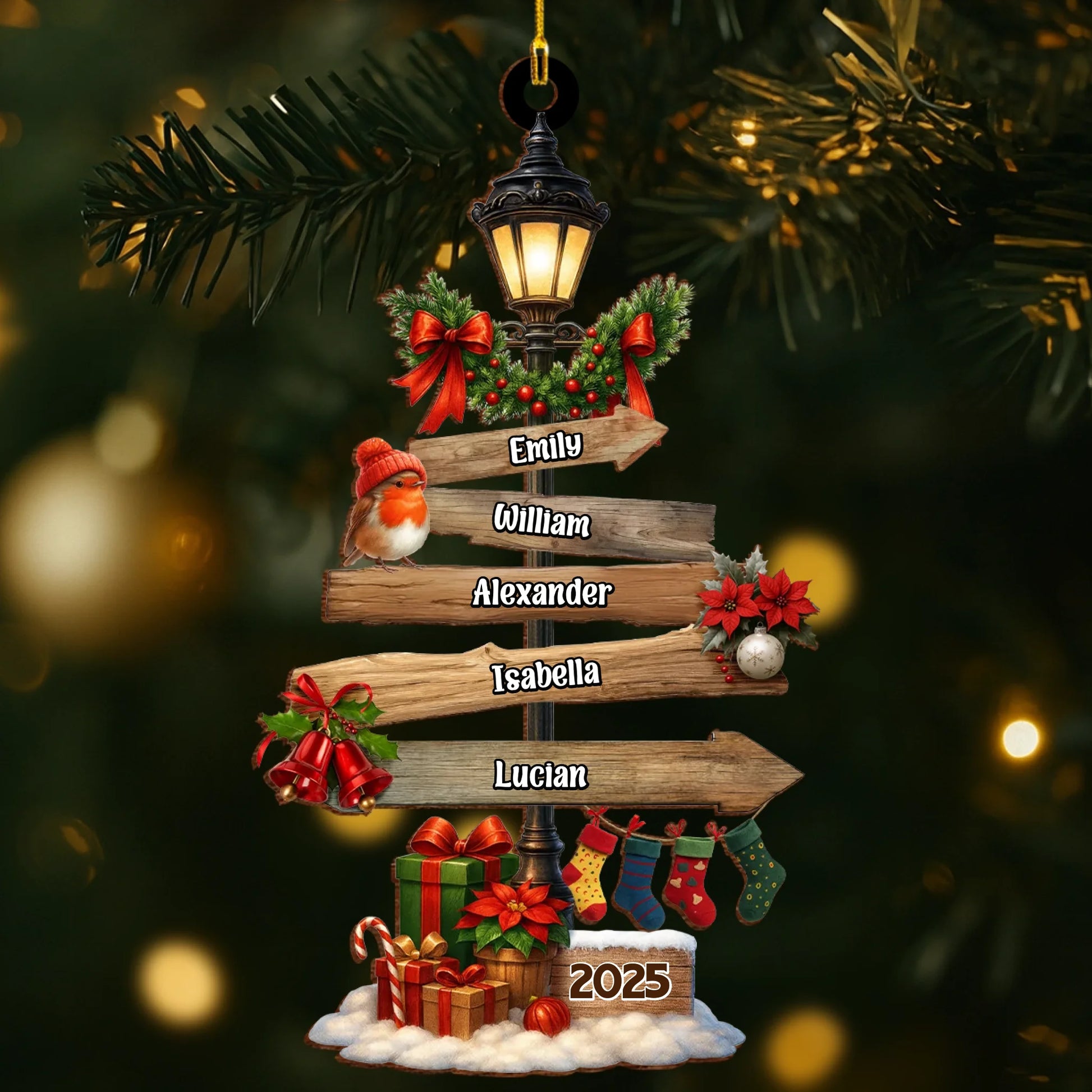 Personalized Family Christmas Tree Ornament