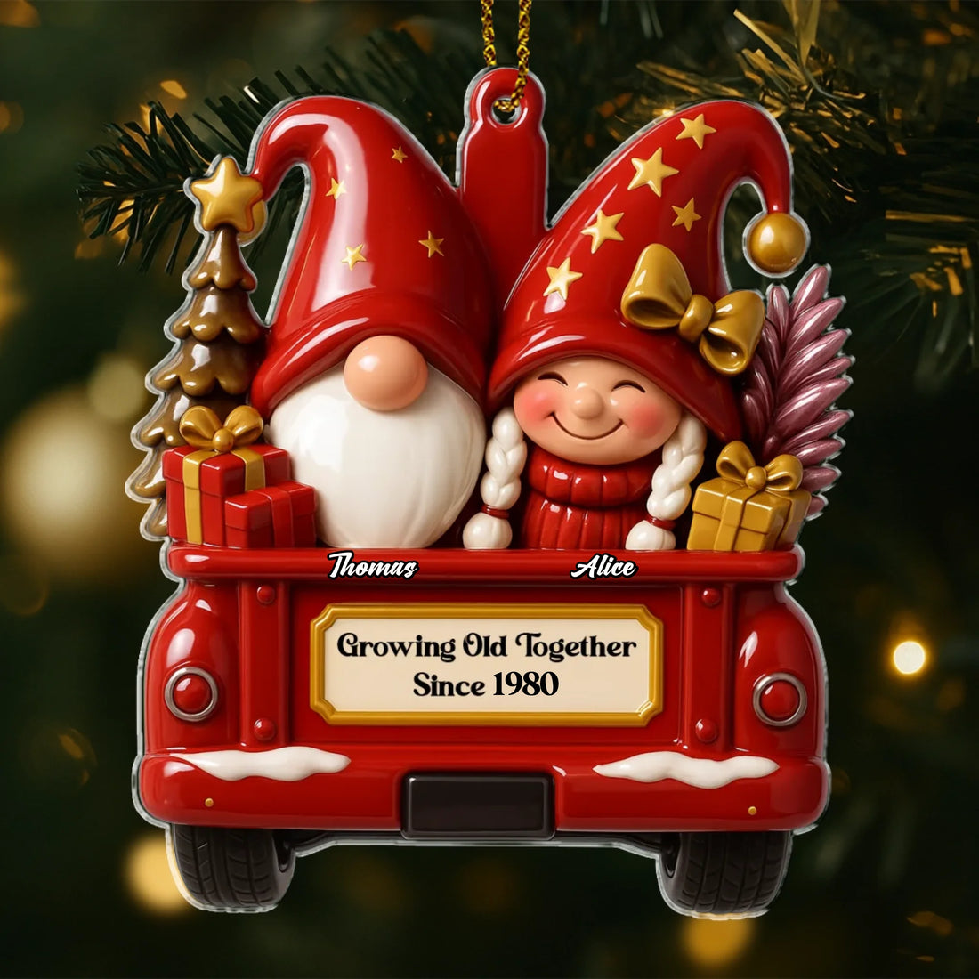 Growing Old Together - Personalized Acrylic Ornament