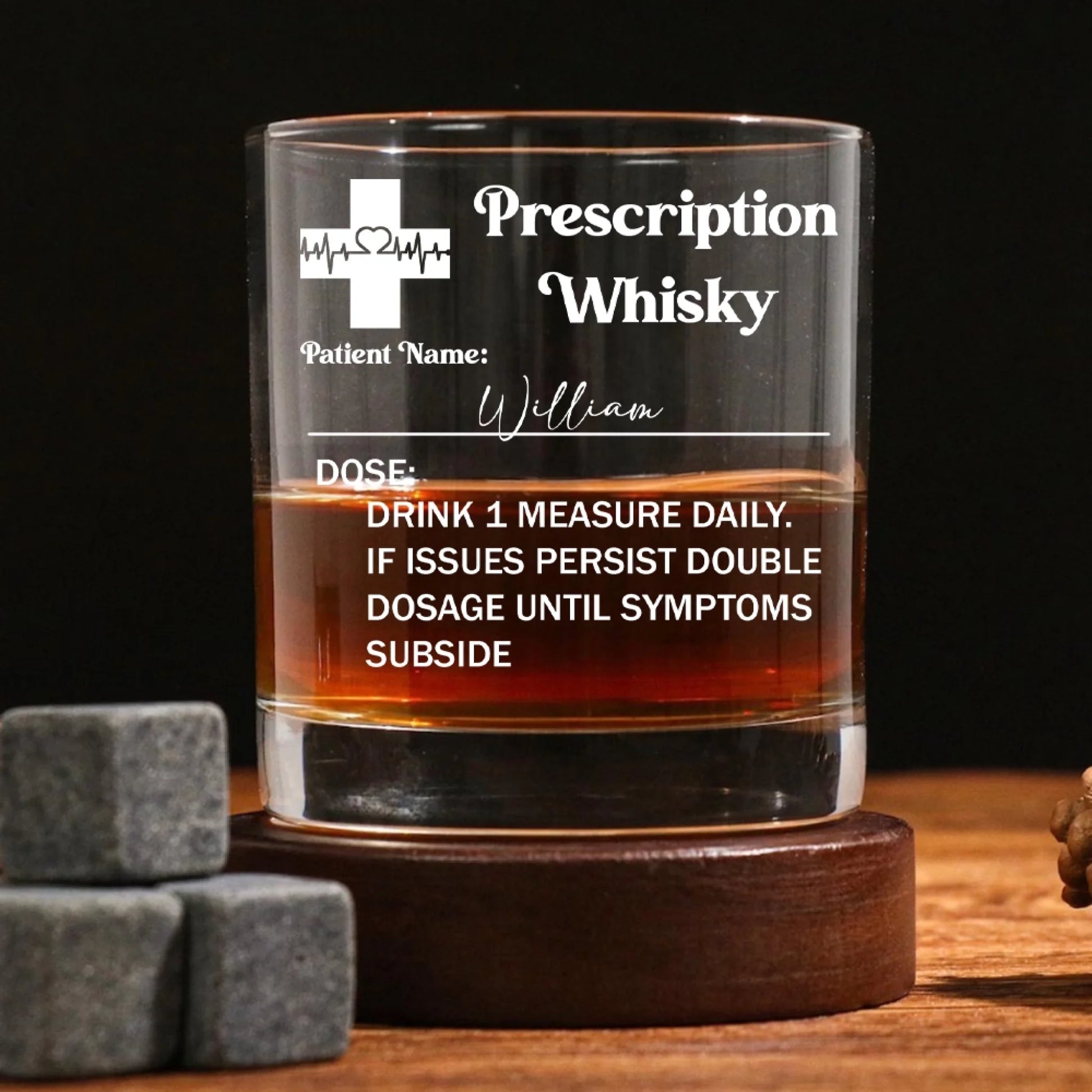 Funny Personalized Whiskey Glass Gift For Husband