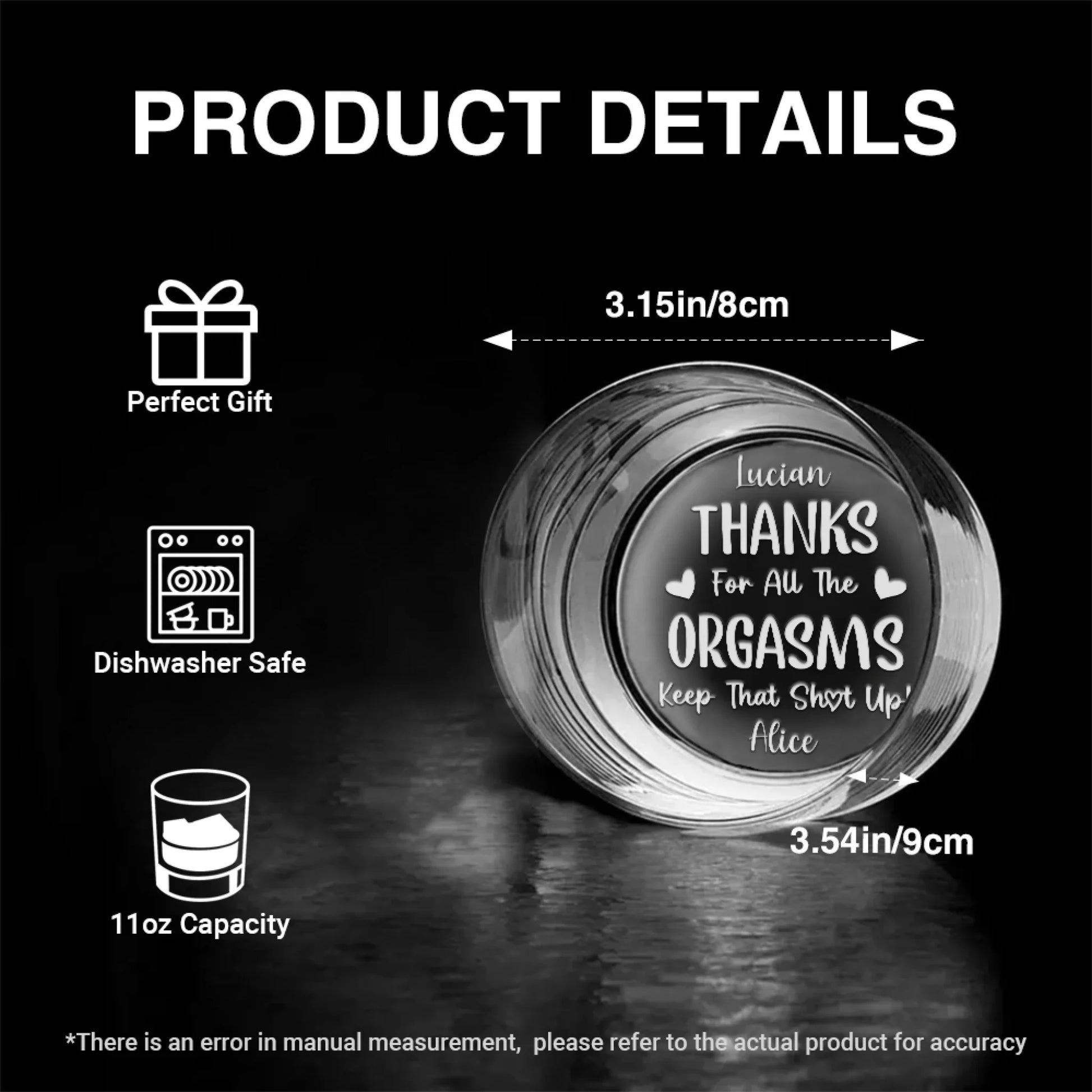 Engraved Whiskey Glass Product Details