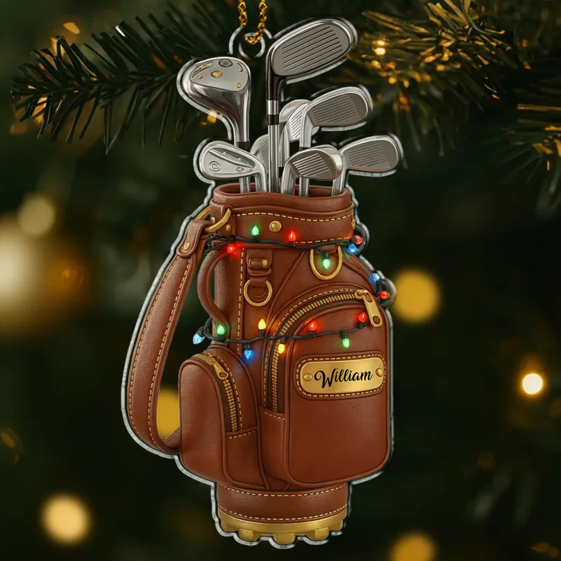 Christmas Golf - Personalized Acrylic Ornament