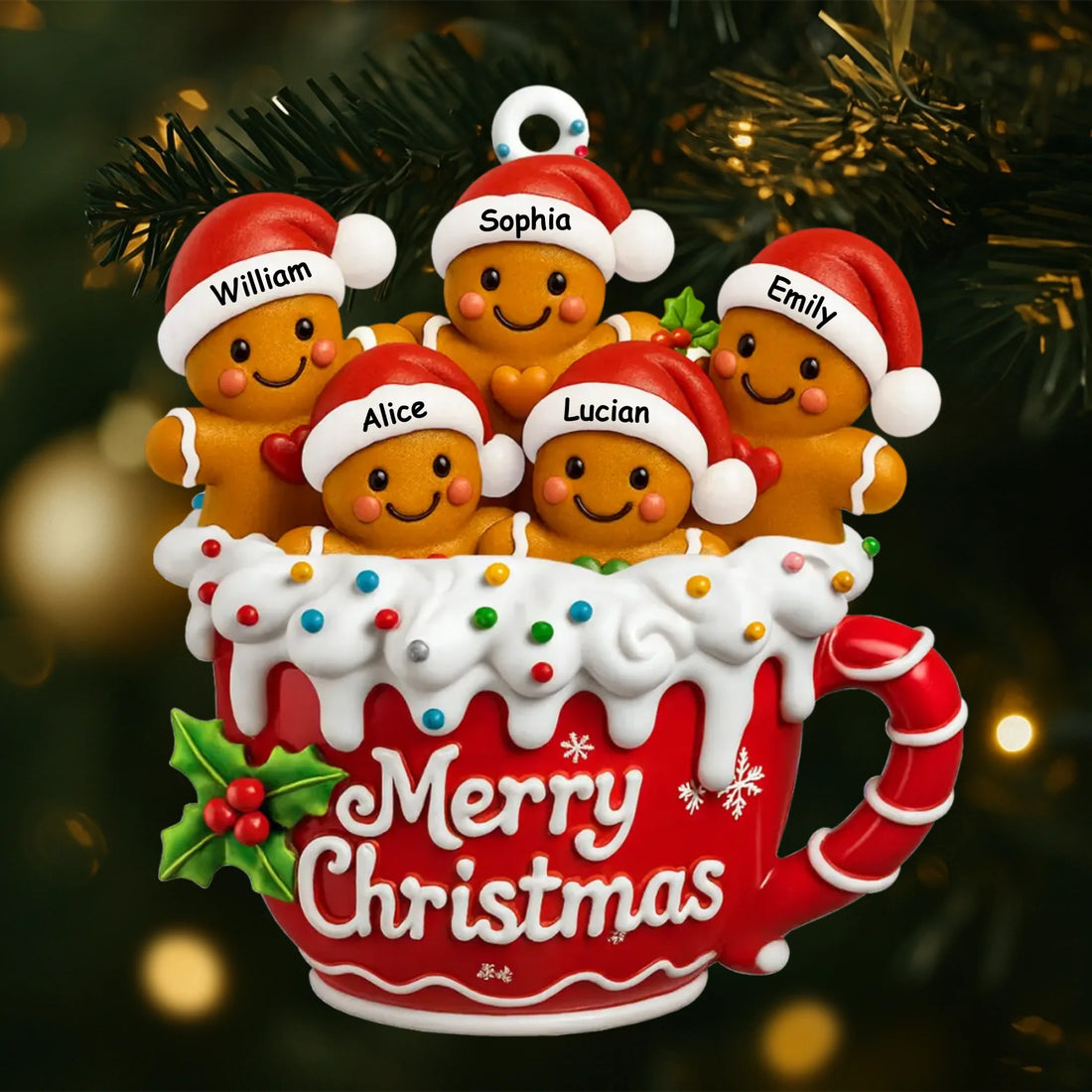 Christmas Gingerbread - Personalized Acrylic Ornament
