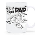 Custom dad mug personalized with kids names for Father's Day gift