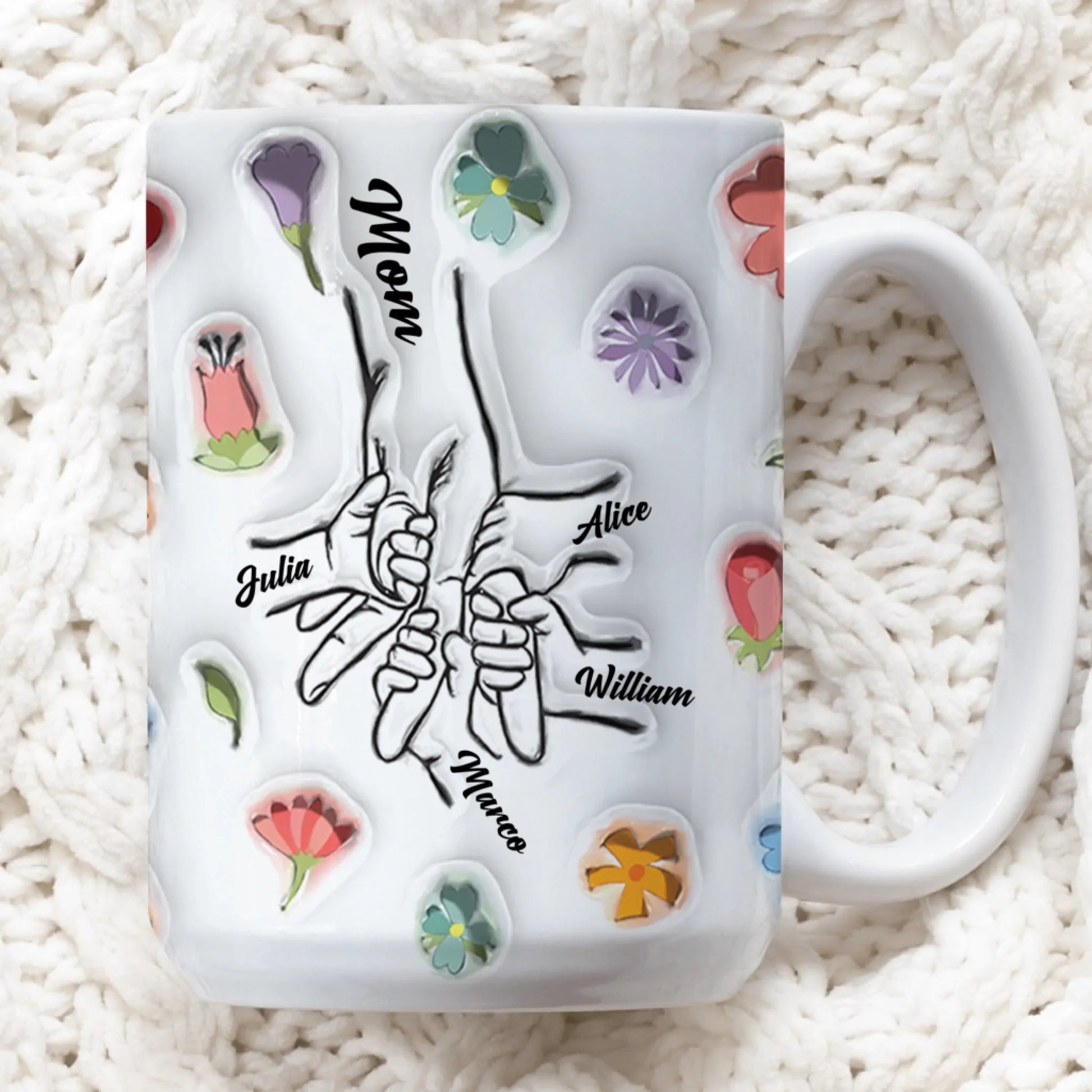 Mom Birth Flower Coffee Mug Personalized Gift