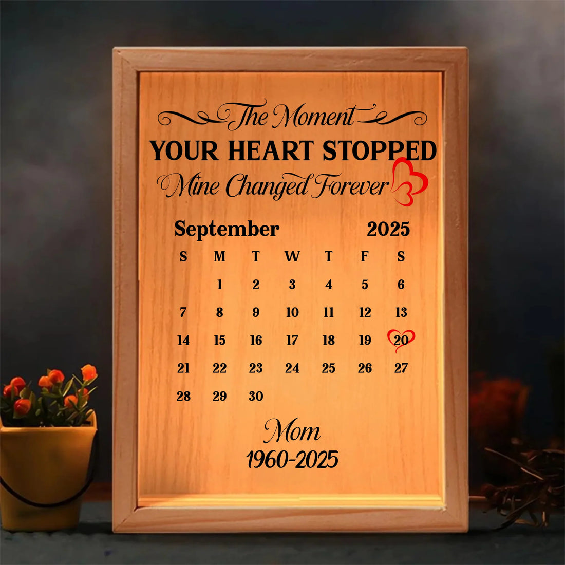 The Moment - Personalized Frame Light Box