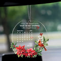 Custom remembrance acrylic car ornament for loved one