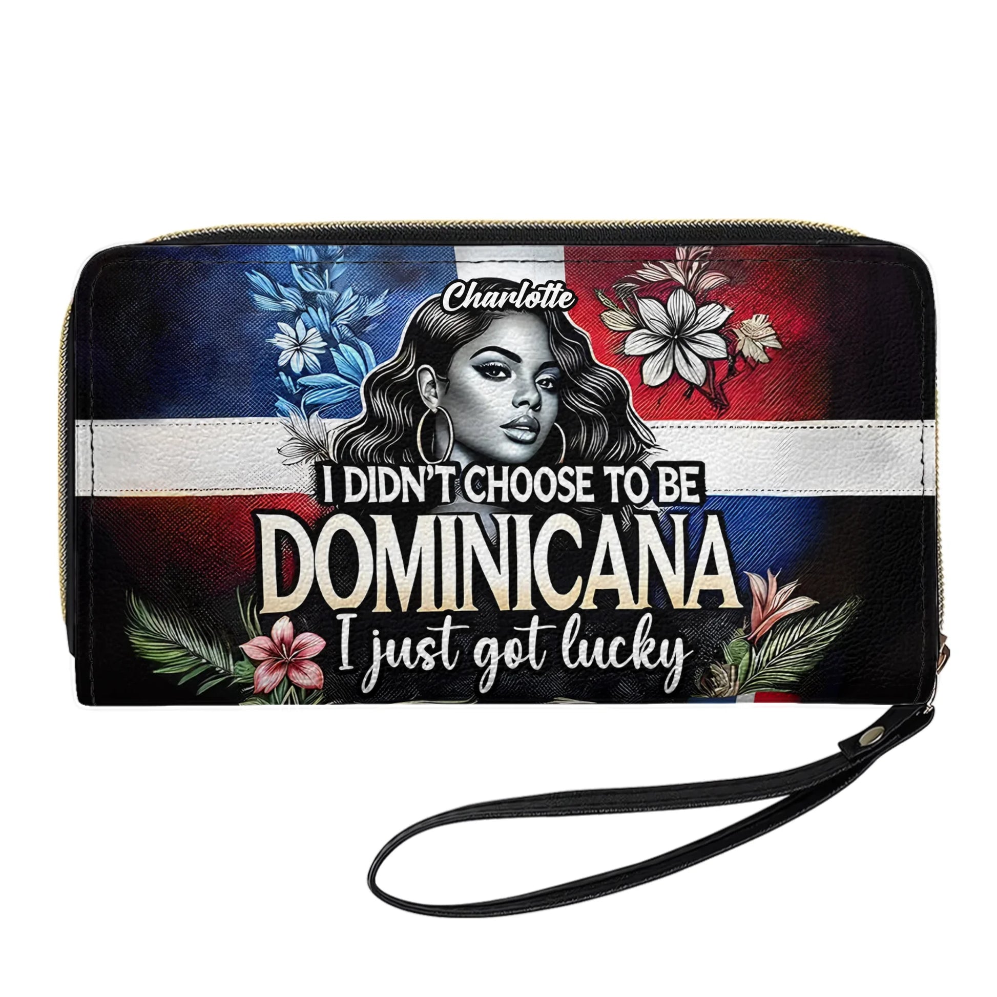 Dominicana Pride Personalized Wristlet Wallet