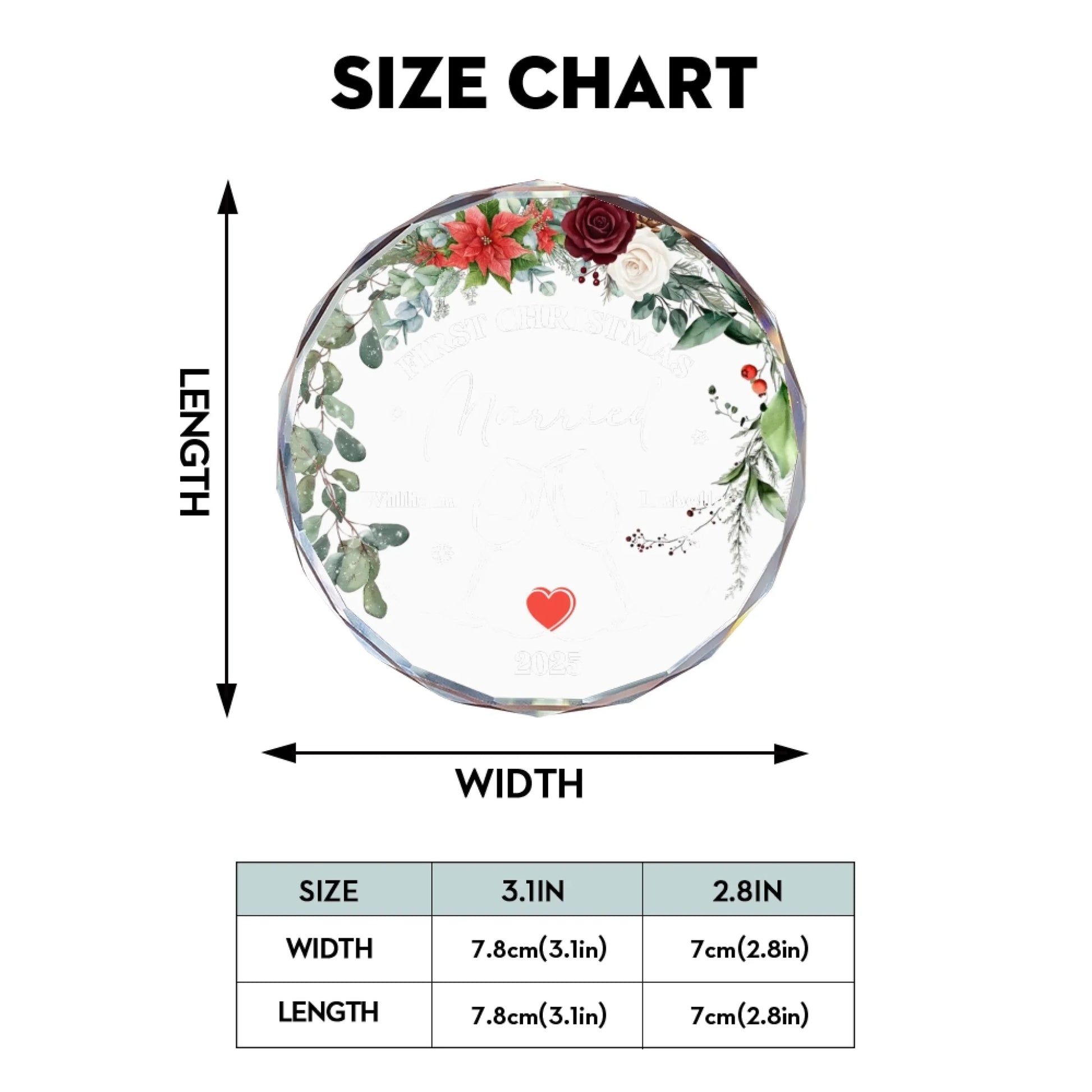 Glass Ornament Size Guide