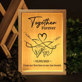 Personalized LED Frame Light Box For Couple