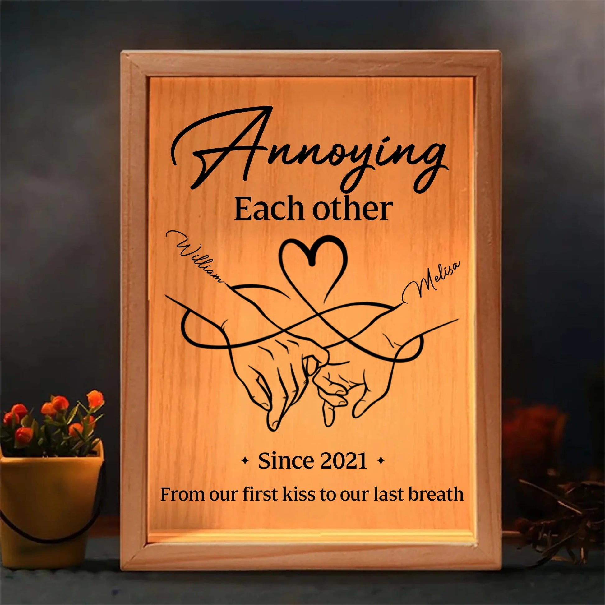 Together Forever Personalized Frame Light Box