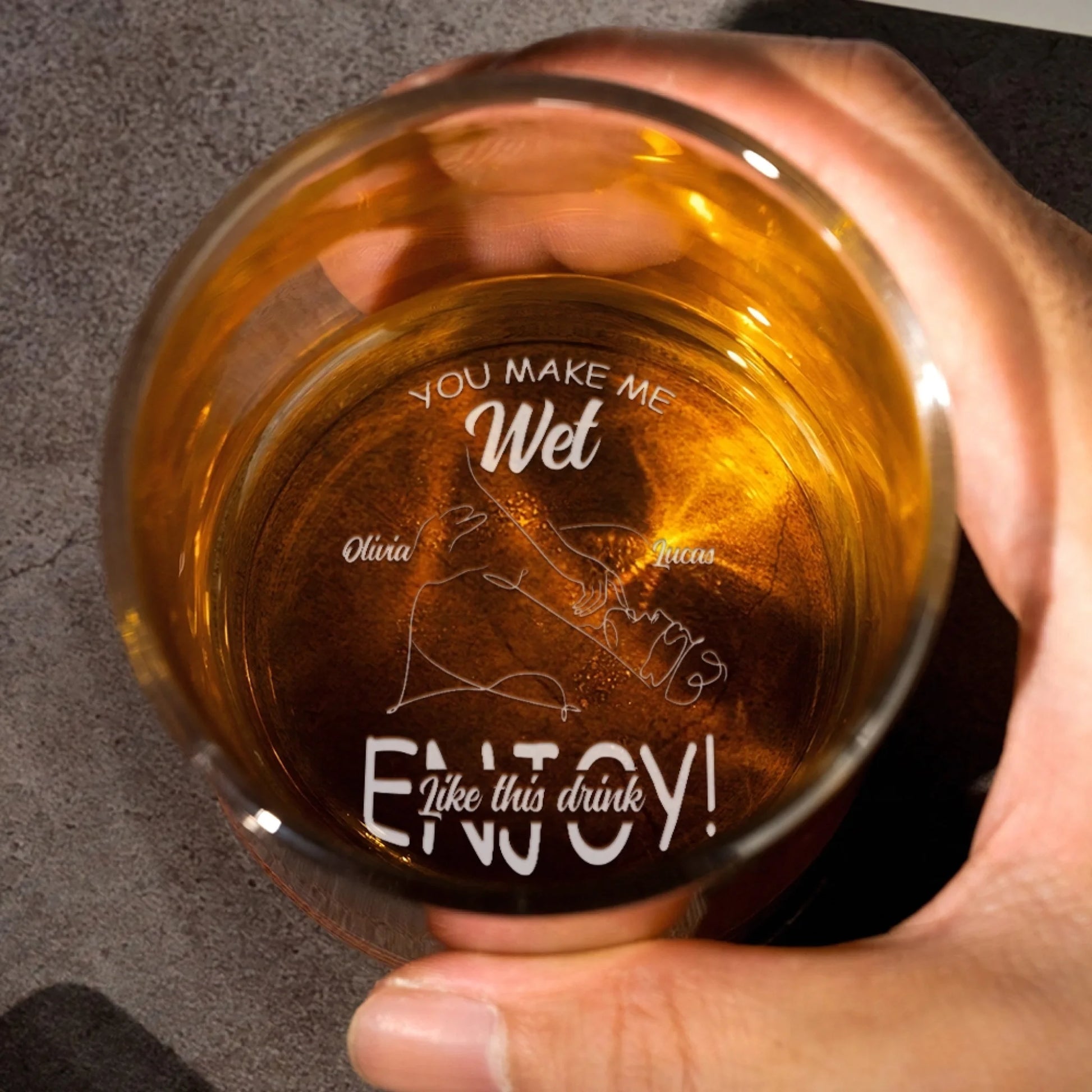 Custom Engraved Whiskey Glass Gift For Husband