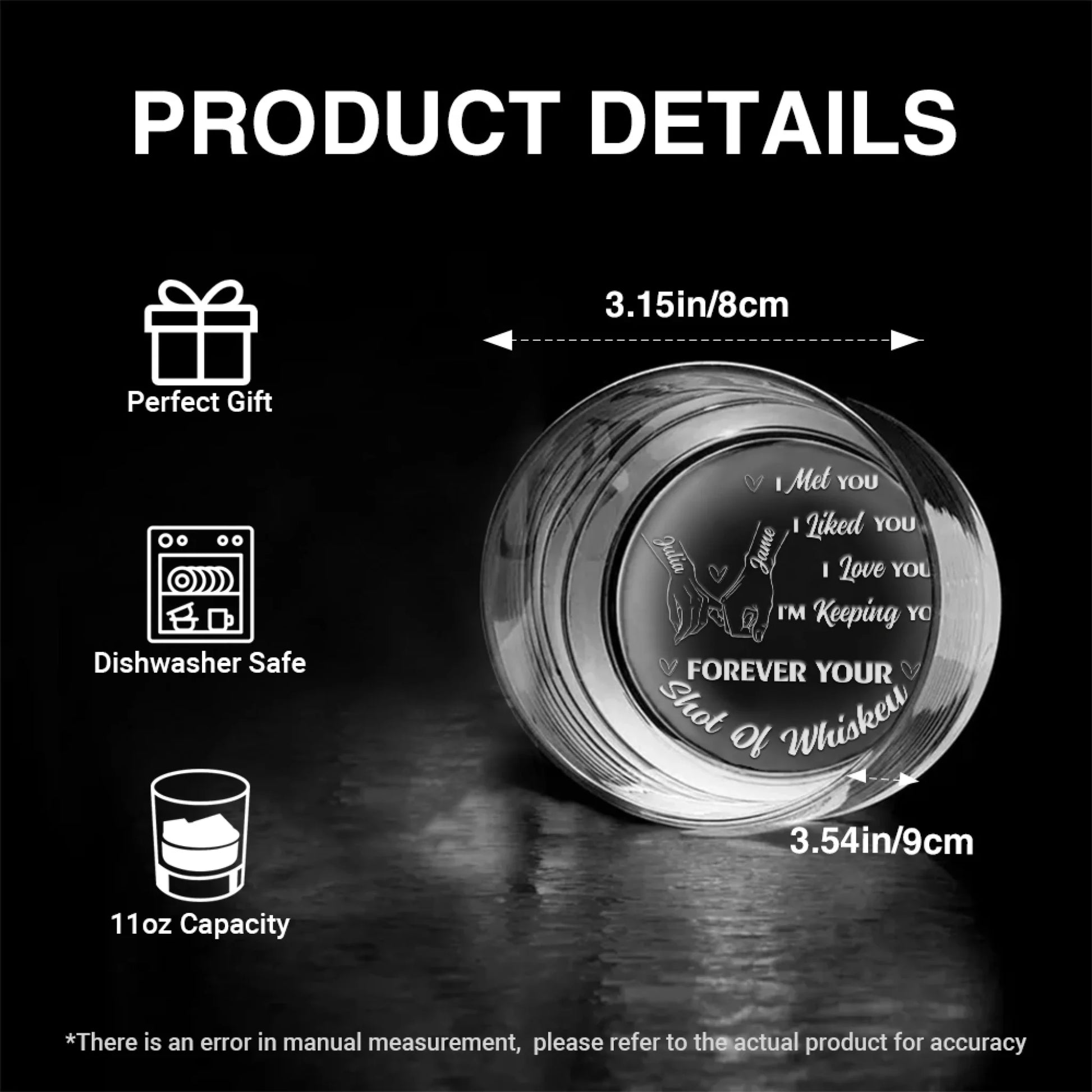 Engraved Whiskey Glass Product Details