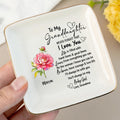 Custom Name Ceramic Jewelry Dish Gift For Granddaughter