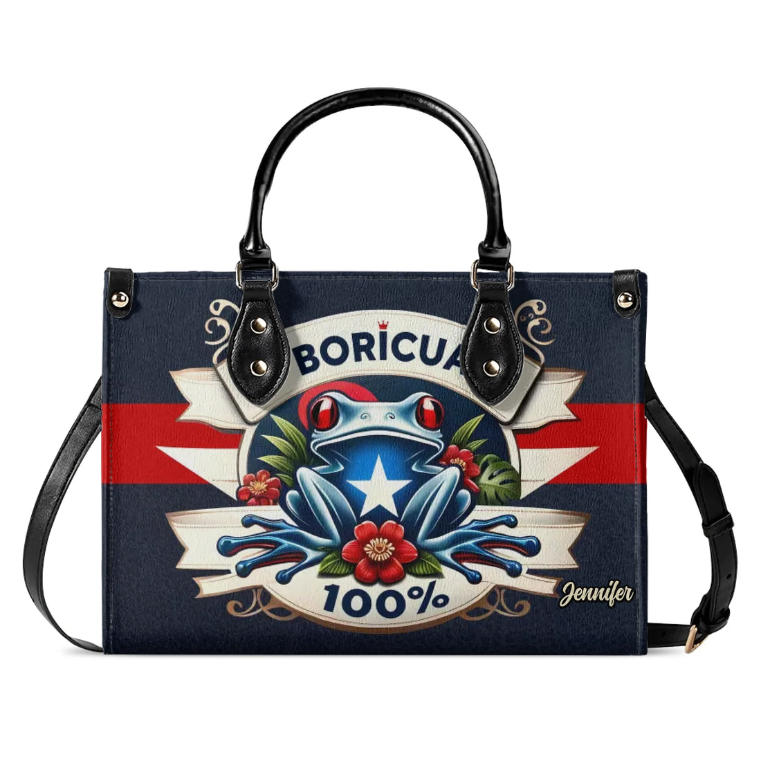 Boricua 100% - Personalized Leather Handbag