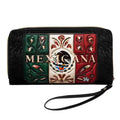 Mexicana Personalized Leather Clutch Purse