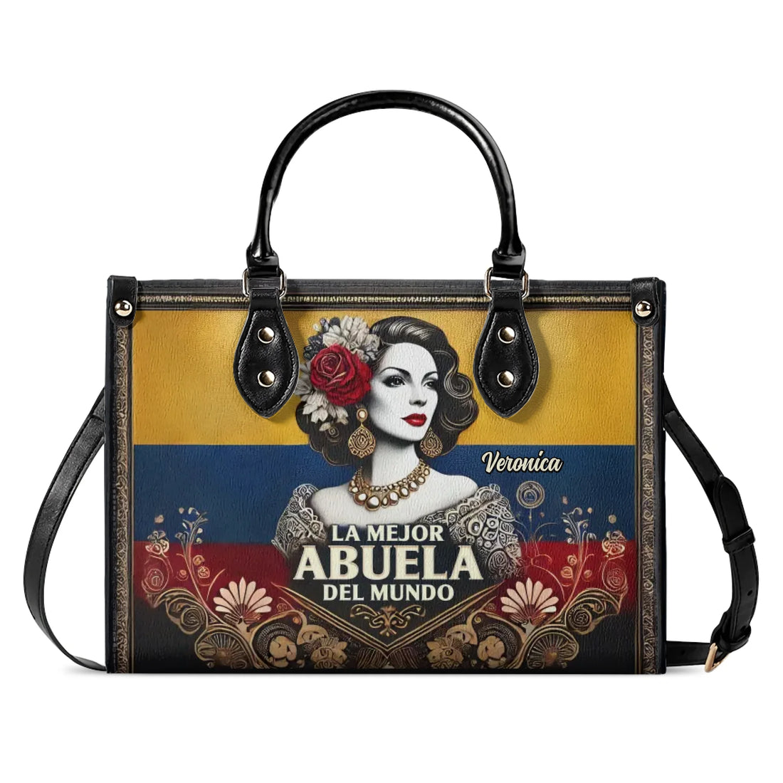 La Mejor Abuela Del Mundo - Personalized Leather Handbag