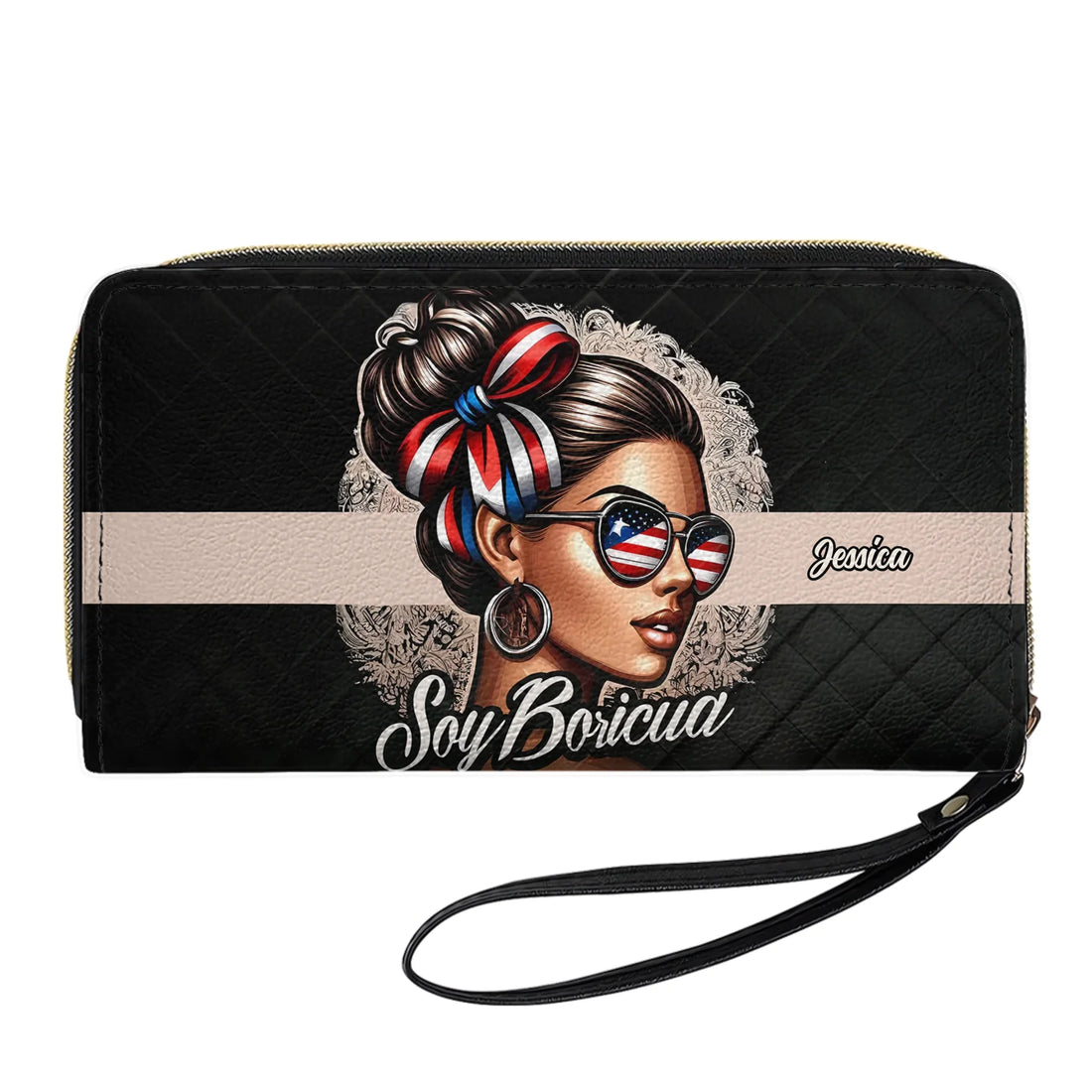 Soy Boricua - Personalized Leather Clutch Purse