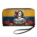 La Mejor Abuela Del Mundo Personalized Colombian Leather Clutch Purse