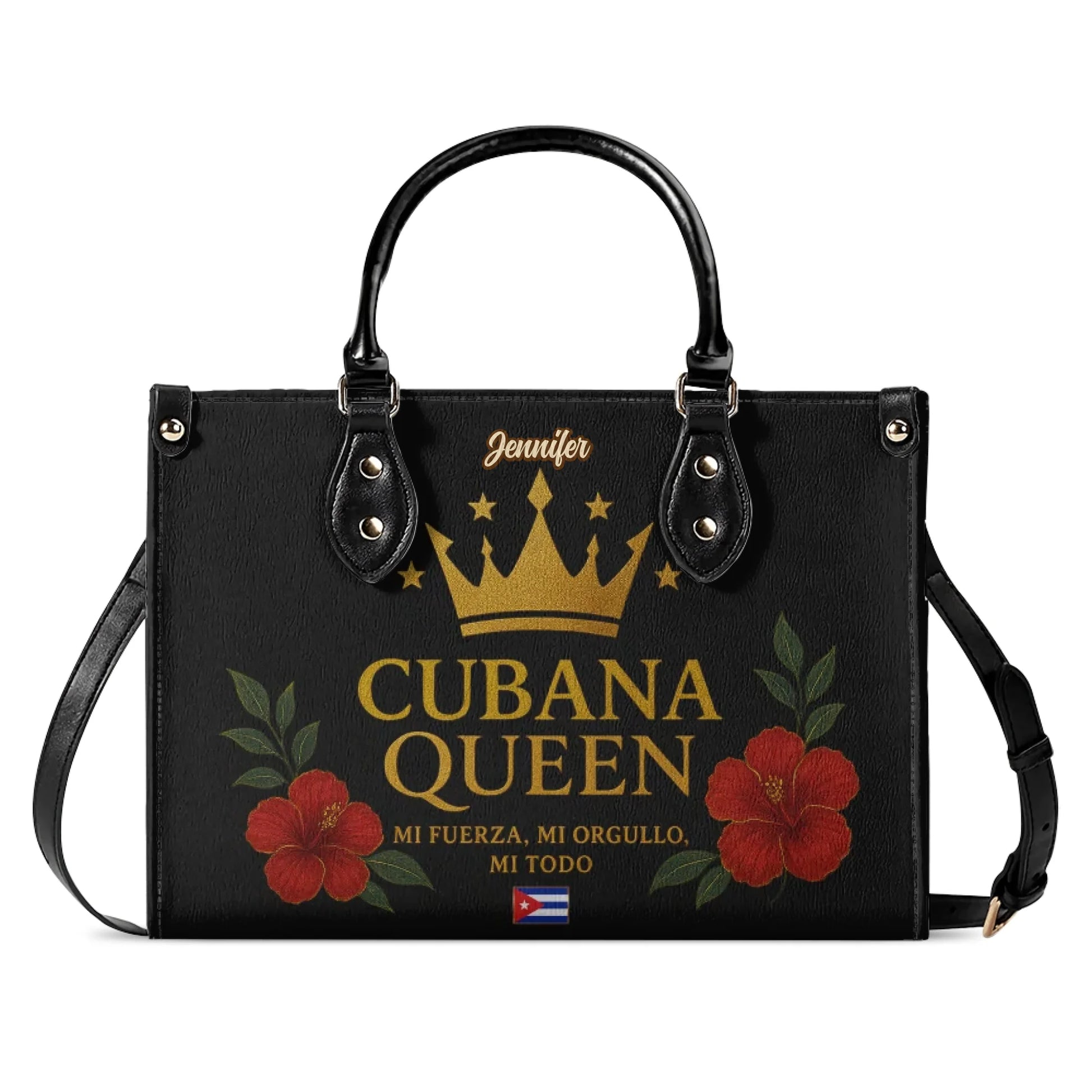 Cubana Queen Personalized Leather Handbag