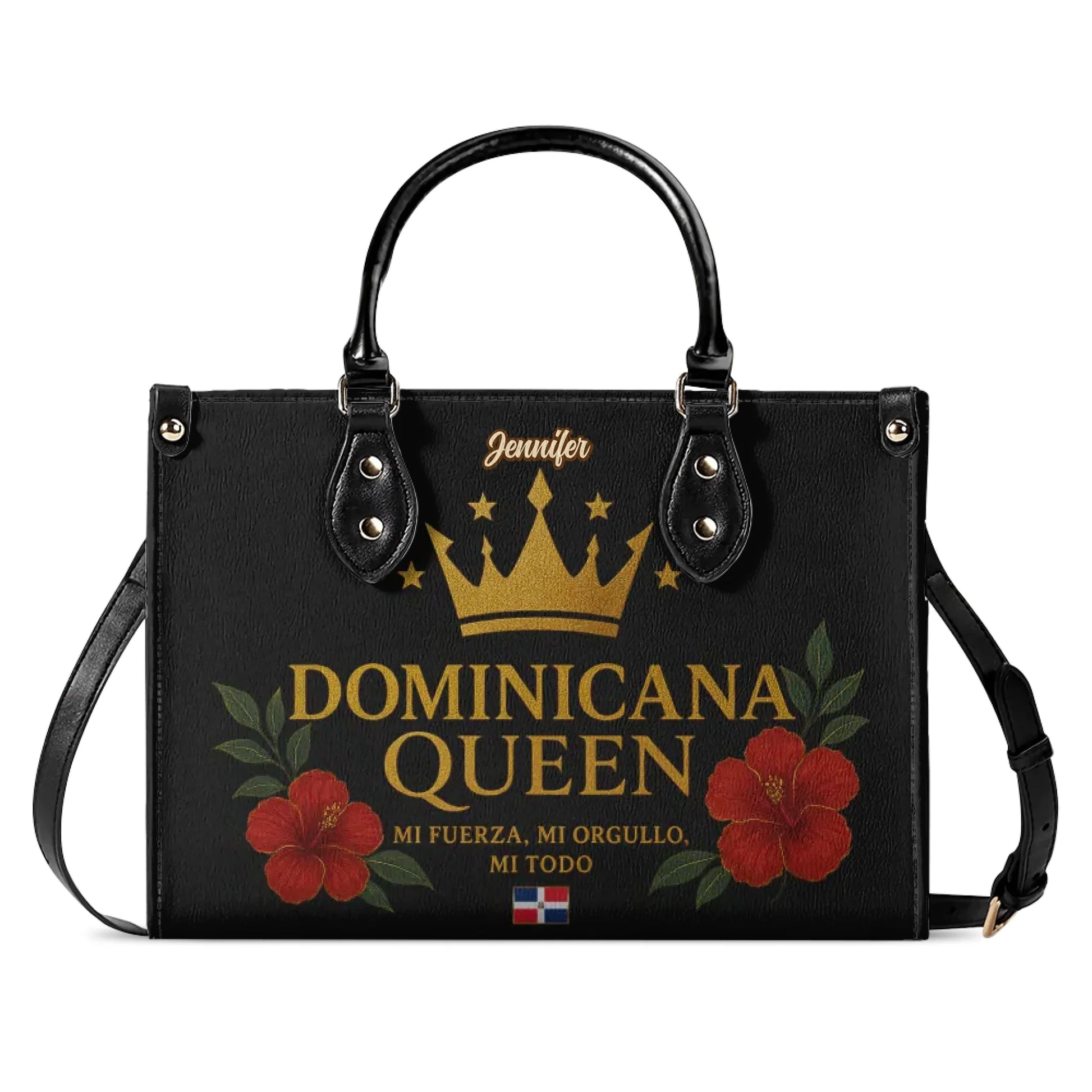 Dominicana Queen Personalized Leather Handbag