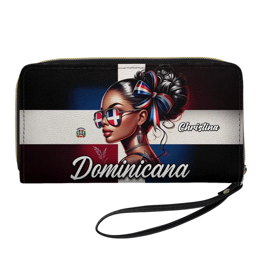 Dominicana - Personalized Leather Clutch Purse