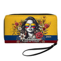 Soy Colombiana Personalized Leather Clutch Purse