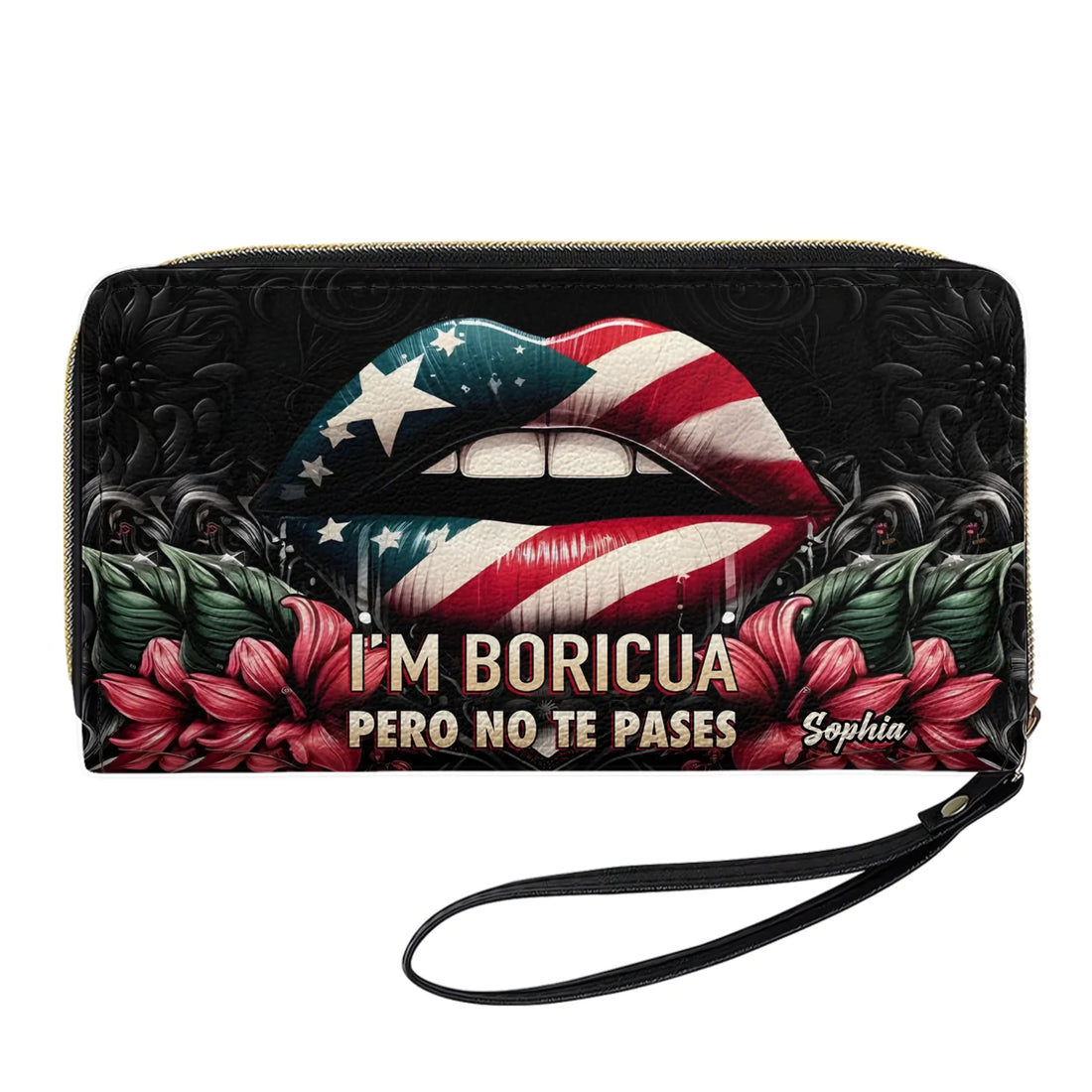 Boricua I'm Nice - Personalized Leather Clutch Purse