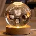 We Love You Personalized Crystal Globe Lamp Gift For Mom