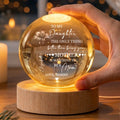 Custom K9 Crystal Globe Lamp Gift For Daughter From Mom