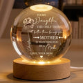 Personalized Crystal Globe Lamp For Daughter With Heartfelt Message