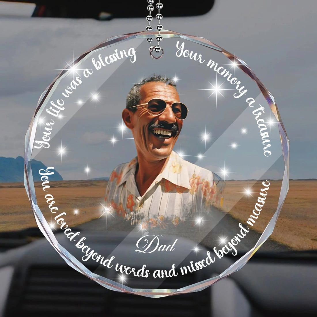 Your Life Blessing - Personalized Glass Car Hanger