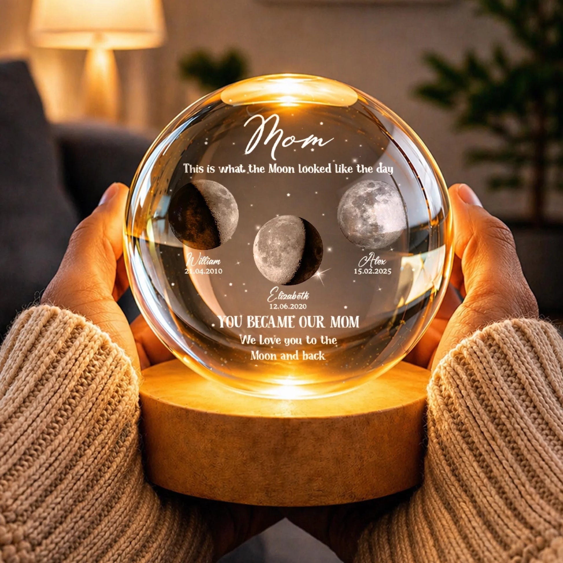 Mother's Day Crystal Globe Night Light