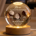 Mom's Day Personalized Crystal Globe Lamp Gift For Mom