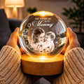 Personalized Mother's Day Crystal Globe Keepsake Light