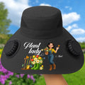 Personalized Plant Lady Solar Fan Hat Gift For Garden Lovers