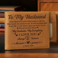 To My Husband personalized leather wallet engraved love message